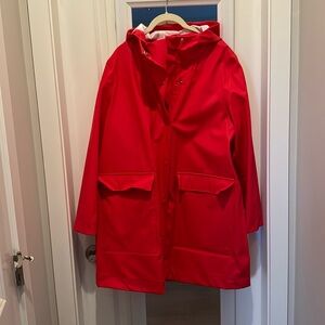 Like new joe fresh red raincoat.